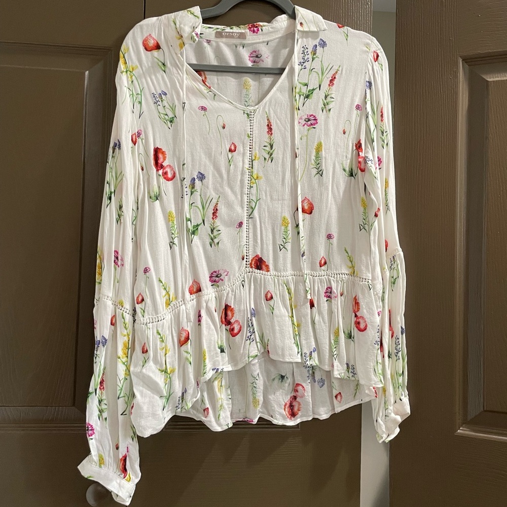 Beautiful Floral Orsay Blouse